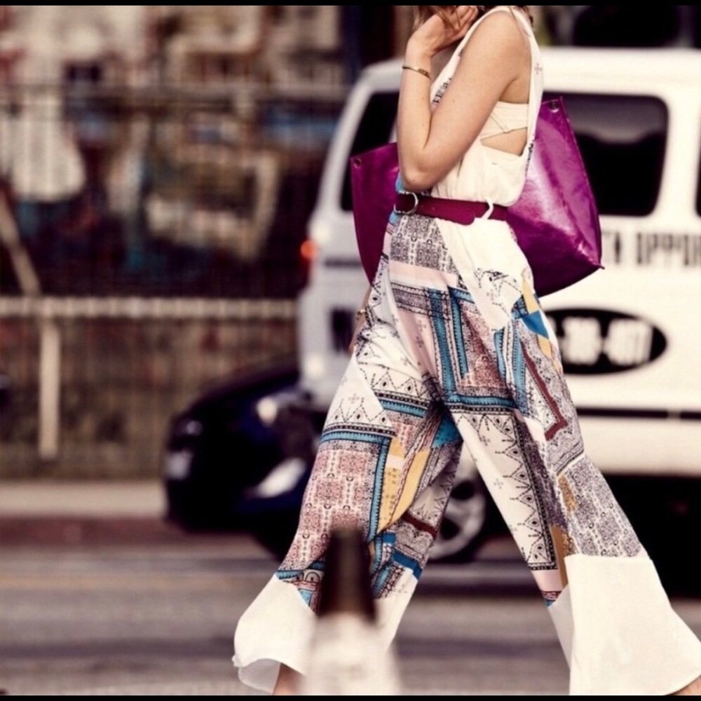 FREE PEOPLE OVERSIZED IVORY PATCHWORK JUMPSUIT